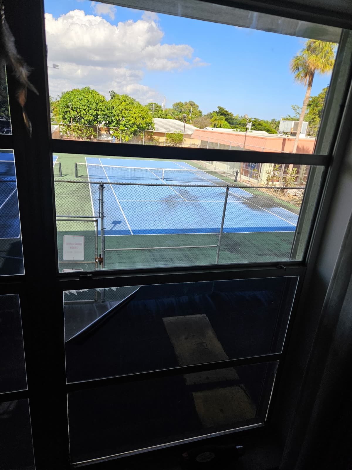 Top pane cleared of tint, lower panes still dark